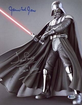 David Prowse & James Earl Jones Signed 11x14 Photo Darth Vader Star Wars Beckett
