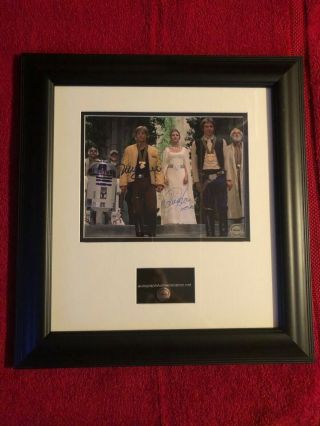 Star Wars Carrie Fisher,  Mark Hamill And Harrison Ford Signed Framed Photo
