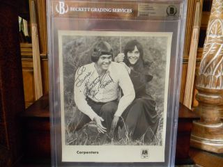 " The Carpenters " Inscribed Photo Signed / Auto Karen & Richard Carpenter Bas