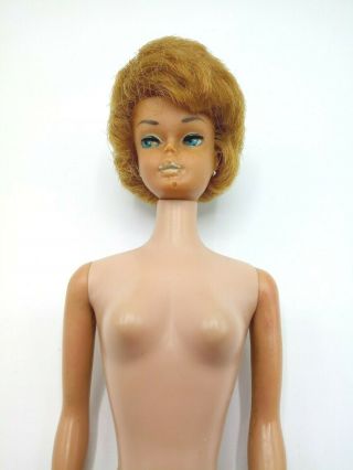 Vintage Barbie Bubble Cut Blonde White Ginger in Brunch Time Dress Some TLC GUC 3