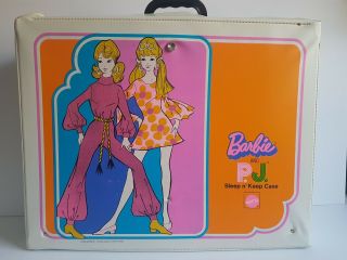 Barbie And Pj Sleep N Keep Doll Case Vinyl 1971 Mattel Canada Vintage