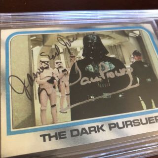 James Earl Jones David Prowse SIGNED Star Wars Card BAS Beckett Darth Vader 2