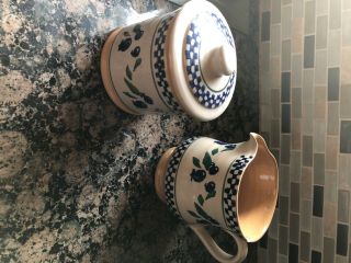 Nicholas Mosse Pottery Ireland Sugar Bowl And Creamer