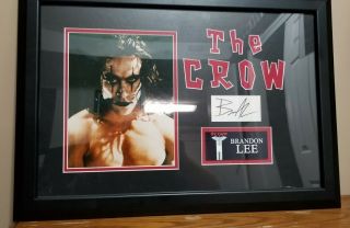 Brandon Lee Autograph The Crow Framed