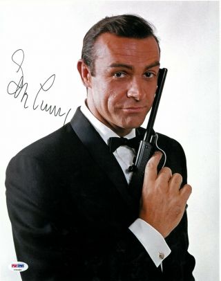 Sean Connery Signed 11x14 Photo Autographed Psa/dna James Bond 007