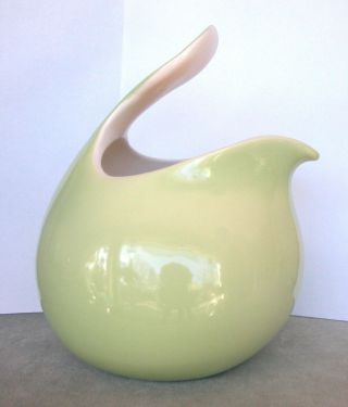 Vintage Eva Zeisel Red Wing Pottery Town & Country Large Pitcher Chartreuse
