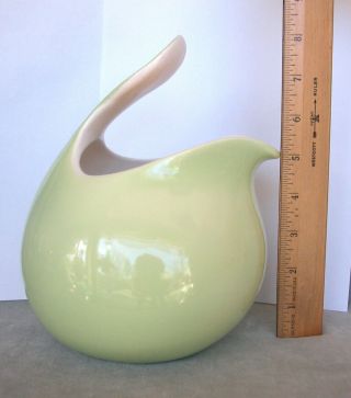 Vintage Eva Zeisel Red Wing Pottery Town & Country Large Pitcher chartreuse 2