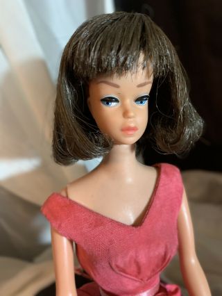Vintage Barbie Fashion Queen Side Part Brunette Wig.  All.
