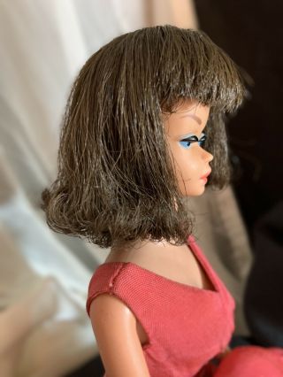 Vintage Barbie Fashion Queen Side Part Brunette Wig.  All. 3