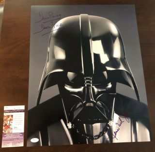 David Prowse & James Earl Jones Darth Vader Signed Star Wars 16x20 Photo Jsa