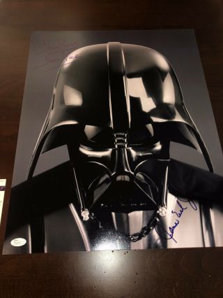 David Prowse & James Earl Jones Darth Vader Signed STAR WARS 16x20 Photo JSA 5