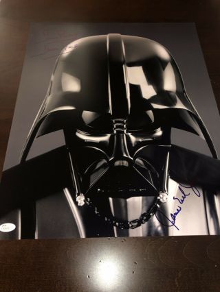 David Prowse & James Earl Jones Darth Vader Signed STAR WARS 16x20 Photo JSA 6