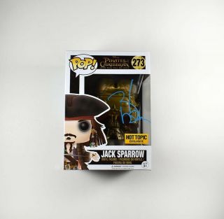 Johnny Depp Pirates Of The Caribbean Gold Signed Autographed Funko Pop