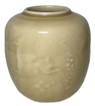 Rookwood Pottery Art Deco Cabinet Vase 6214 Cream Ivory Hentschel Design
