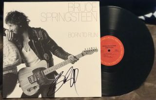 Gem Bruce Springsteen Signed Born To Run 12’ Lp Vinyl Album W/ Record Jsa