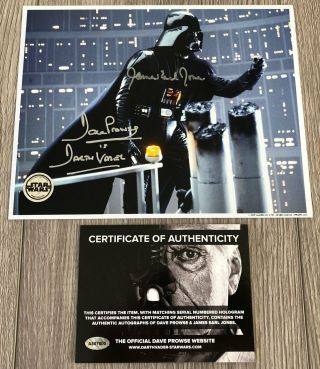 James Earl Jones & David Prowse Signed Star Wars Darth Vader 8x10 Photo W/