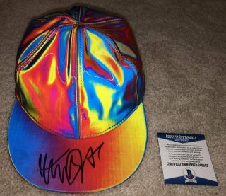 Michael J.  Fox Signed Autograph Back To The Future 2 Ii Marty Mcfly Hat Bas