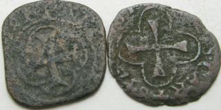 France Double Tournois Nd (1500) - Copper - 2 Coins - 2372 ¤