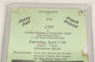 Fresh Prince DJ Jazzy Jeff Autographed Signed Ad Flyer Will Smith 80 ' s PSA/DNA 6