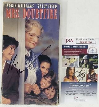 Robin Williams Signed Vhs Mrs.  Doubtfire Jsa Vintage