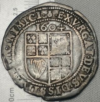 England James I 1604 Sixpence Hammered Silver Medieval Coin KM 25 3