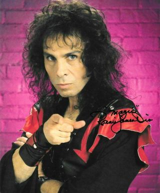 Ronnie James Dio (rainbow Black Sabbath) Signed 8x10 Promo Photo 1987