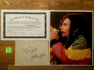 Bob Marley Signed Autograph Signature With Certificate Of Authenticity