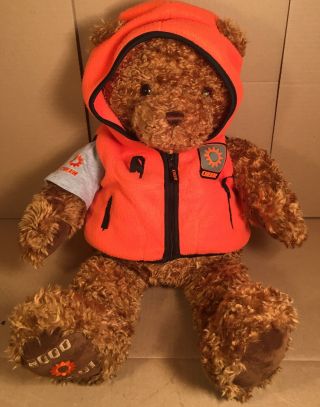 Gund Millennium Wish Bear 25 " Plush Brown Teddy Orange Hoodie Gray T - Shirt 2000