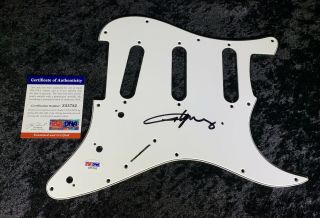 Angus Young Ac/dc Signed Autographed Strat Style Guitar Pickguard Psa Dna