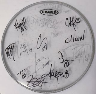 Slipknot & Metallica 14 " Real Hand Signed Concert Drumhead 2004 All 13
