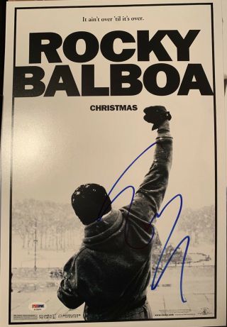 Sylvester Stallone Signed Balboa 12x18 Photo Psa/dna Rocky