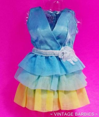 Barbie Doll Dreamy Blues 1456 Dress Vintage 1970 