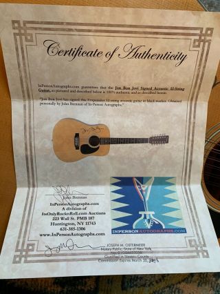 Jon Bon Jovi Signed Guitar w/ for American Cancer Society Benefit - No RSV 6