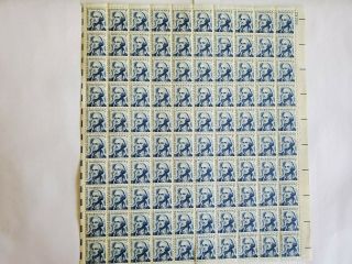 George Washington 5 Cent Stamps Sheet Of 100
