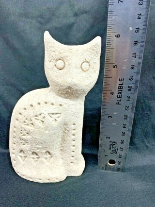 Mcm Flavia Montelupo Italy Art Pottery Unglazed Cat Figurine Bitossi Aldo Londi