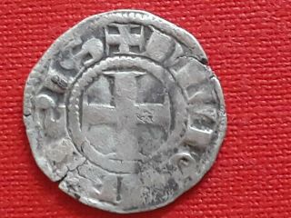 Crusader Templar Cross Silver Coin Byzantine 1200 France Burgundy 800 Yrs Old