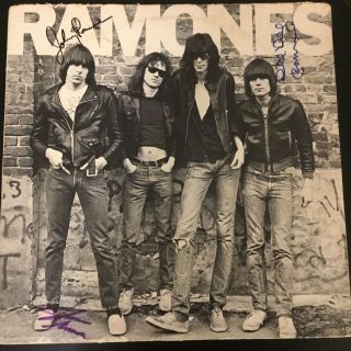 Ramones By The Ramones Lp Autographed Hand Signed 1st Record Joey Johnny Dee Dee