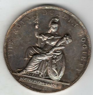 1909 Irish Silver Award Medal For The Royal Dublin Society.  Awarded To F.  Miller