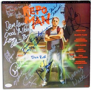 Repo Man Cast Signed Autographed Laserdisc Cover Esteves Stanton Jsa Z68854