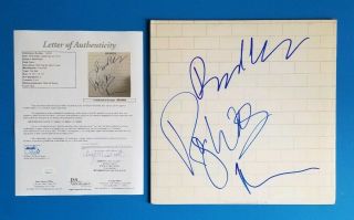 Pink Floyd X3 Signed Roger Waters Richard Wright & Mason The Wall Album With Jsa