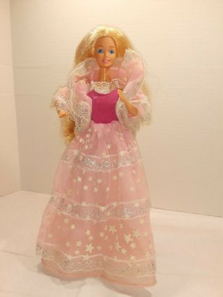 1985 Dream Glow Barbie Doll Mattel In Dress