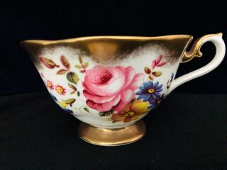 VTG.  ROYAL ALBERT TREASURE CHEST SERIES TEA CUP AND SAUCER ROSES WILD FLOWERS 2