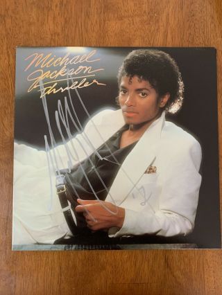 Michael Jackson Hand Signed Autographed " Thriller " Album Certified Authentic