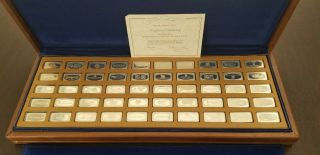 1972 Edition Bankmarked Sterling Silver Ingots 50 States 104 Oz Silver