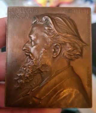 French Bronze Medal Plaquette Jean Louis Pascal By J.  C.  Chaplain 140 Grs