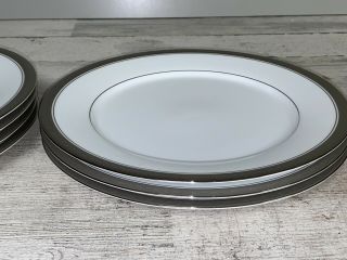 Noritake Crestwood Platinum 4166 Dinner Plates - Set of 7 3