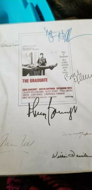 Dustin Hoffman Signed Autographed The Graduate Movie Script Screenplay