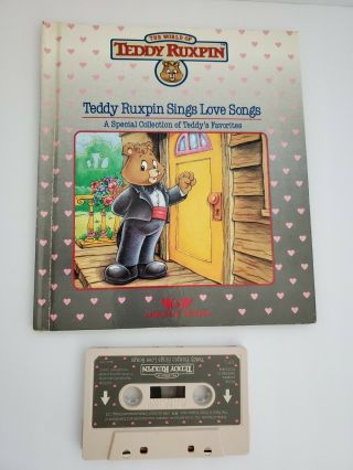 Vintage Teddy Ruxpin Book And Tape Teddy Sings Love Songs Read Along Wow 1986