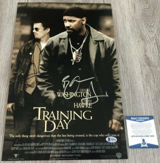 Denzel Washington & Ethan Hawke Signed Training Day 11x17 Photo W/exact Proof