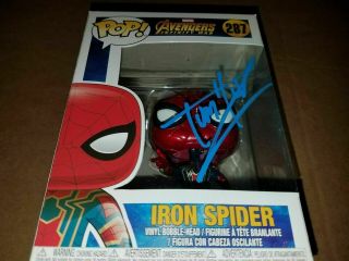 Tom Holland Signed Avengers Infinity War Iron Spider Funko Pop Psa